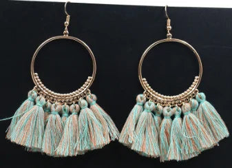 Tasselled Hoop Earrings For Women