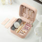 Portable Mini Jewelry Storage Box Travel Organizer Jewelry Case Leather Storage Earrings Necklace Ring Jewelry Organizer Display