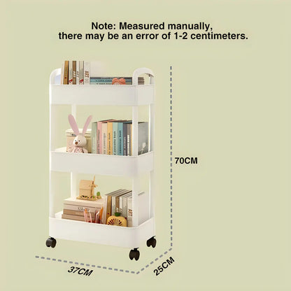 Mobile Storage Rack Trolley Bedroom Multi-Layer Storage Racks Organizer Household Kitchen Multifunctional Cart With Wheels Shelf