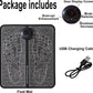 Foot Massager Feet Massage Machine ,Electronic Muscle Stimulator Massage Mat USB Rechargeable Massager (Black)