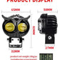 Owl Shape design motorcycle LED Fog light