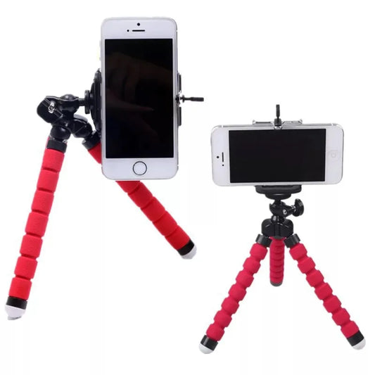 Sponge Octopus Tripod Universal Lazy Mobile Phone Holder Portable Camera Tripod plus Mobile Phone Clip