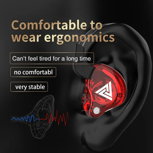 Original QKZ AK6 In Ear Earphone 6 Dynamic Driver Unit Headphone With Mic Stereo Sports HIFI Subwoofer Headset Monitor Earbuds