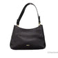 Versace Virtus Small Black Leather Hobo Shoulder Crossbody Bag