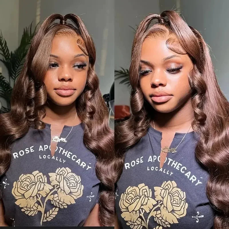 Long Wavy Lace Front Wig (Brown)