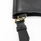 Versace Virtus Small Black Leather Hobo Shoulder Crossbody Bag