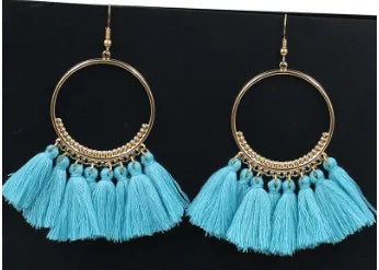 Tasselled Hoop Earrings For Women