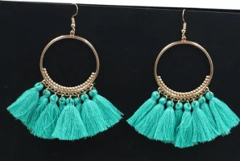 Tasselled Hoop Earrings For Women