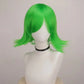 Cos Wig Anti-Curling Green Short Hair Style