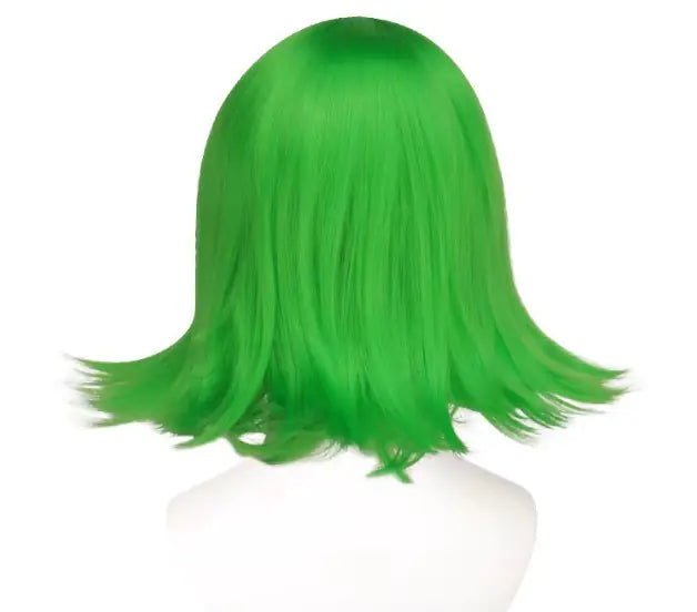 Cos Wig Anti-Curling Green Short Hair Style