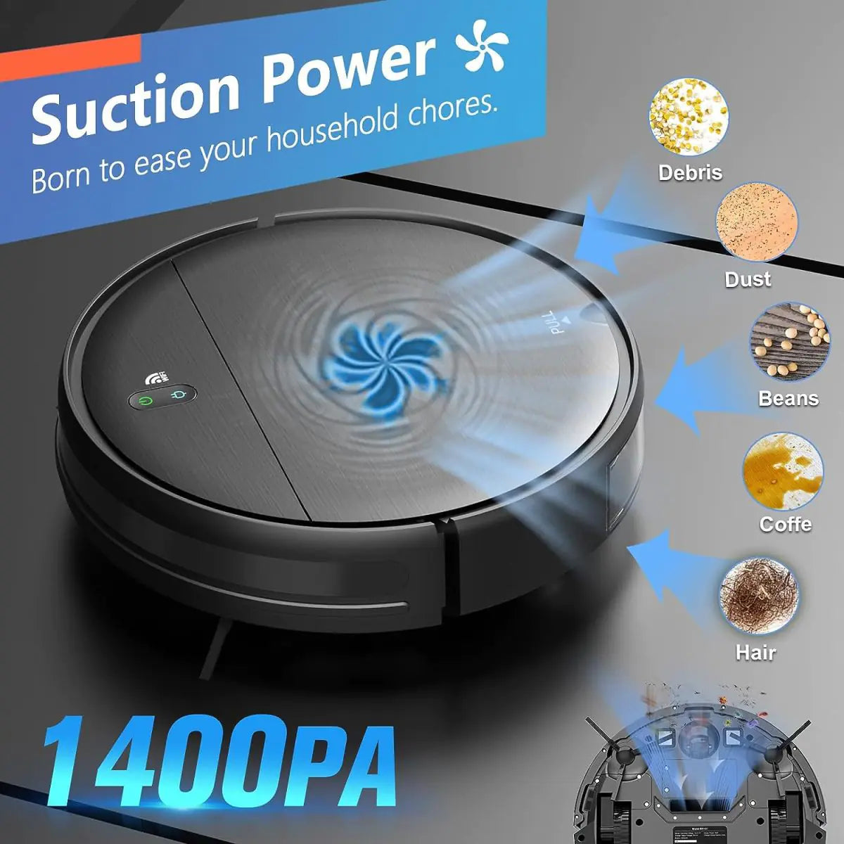 Smart Cleaning Robot: Sweep, Mop & Vacuum