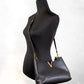 Versace Virtus Small Black Leather Hobo Shoulder Crossbody Bag