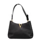 Versace Virtus Small Black Leather Hobo Shoulder Crossbody Bag