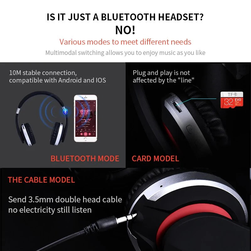 Foldable Stereo Gaming Headphone With Microphone