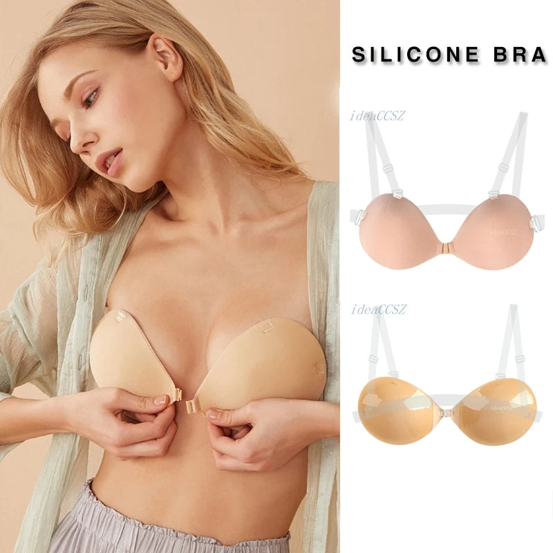 Invisible Push-Up Silicone Bra